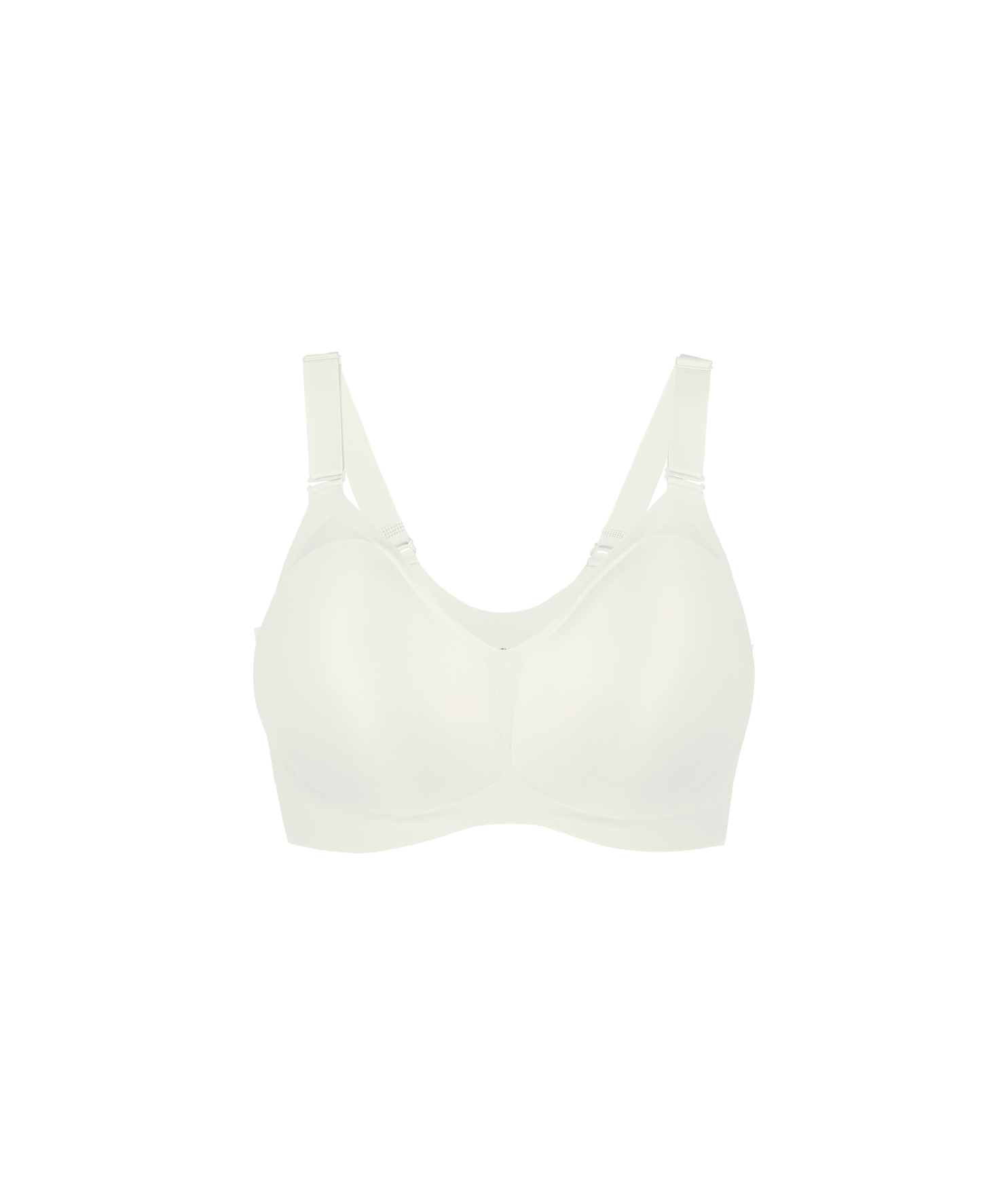 The Fit Bra - Wireless Seamless Push Up Bra Front View Cream